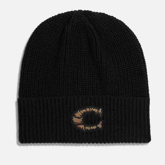 Coach X Michael B. Jordan Mummified Signature Beanie Cuffed knit Hat Cap NWT - Picture 4 of 7